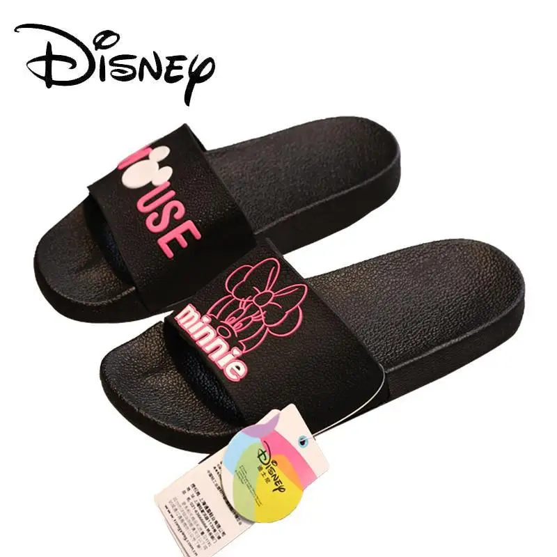 

Disney summer minnie Mickey mouse slippers ladies wear fashion non-slip home indoor and outdoor wear beach leisure flip flops