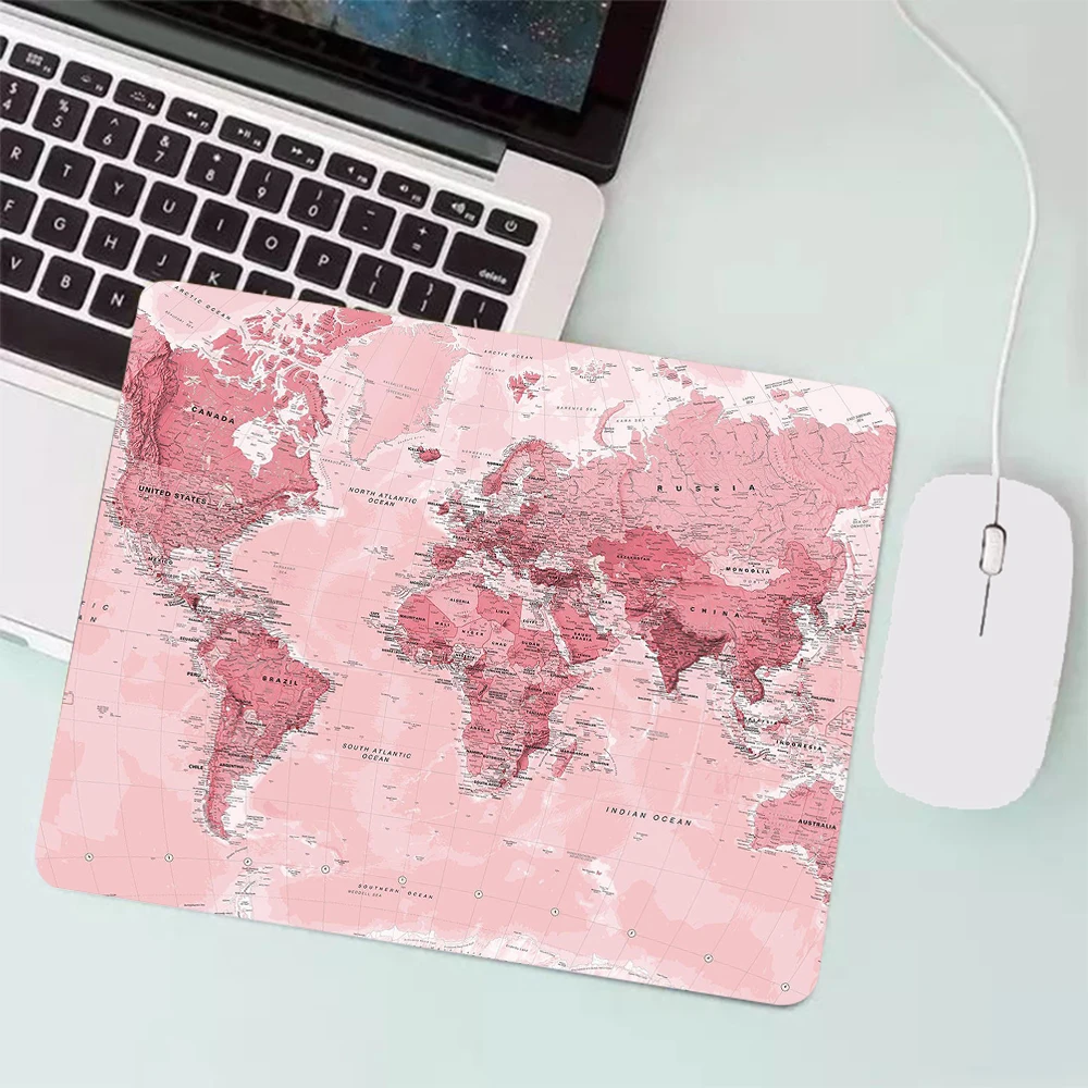 

World Map Small Gaming Mouse Pad PC Gamer Keyboard Mousepad XXL Computer Office Mouse Mat Laptop Carpet Anime Mause pad Desk Mat