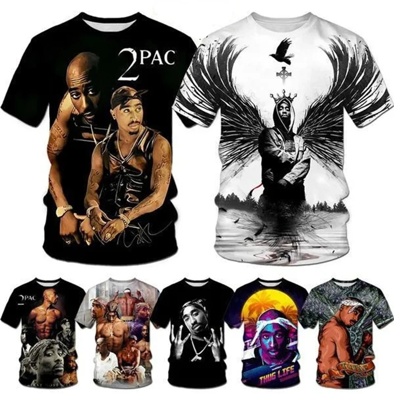 

2Pac T-shirt Rapper Star Tupac 3D Print Streetwear Men Women Casual O-Neck T Shirt Streetwear Hip Hop Music Tshirt Tops Clothing