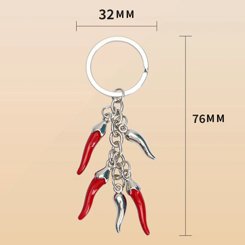 1 шт. креативный металлический брелок с красным перцем мини-подвеска аксессуары