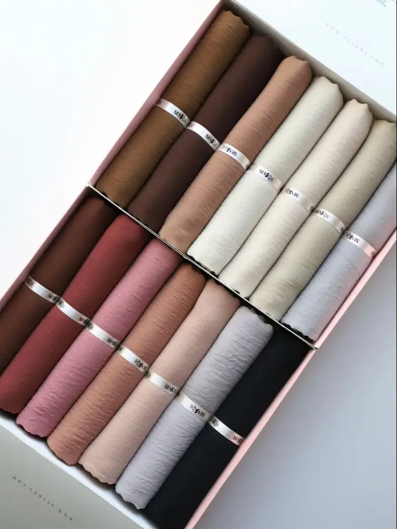 Бархатный Шелковый Шифоновый Шарф-хиджаб Премиум-класса Для Женщин Роскошная