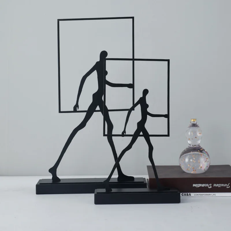 

Modern Creative Abstract Figure Ornaments, Iron Personality Ornaments, European Living Room, Bookshelf, Porch Decoration