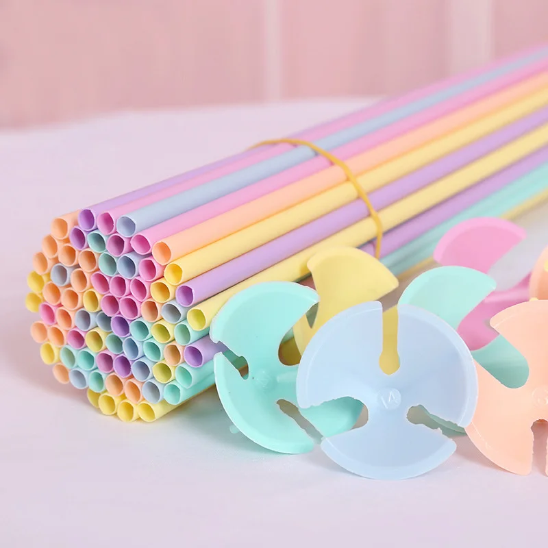 10-30 шт. 42 см палочки для воздушных шаров с чашкой держатель белого/золотого/серебряного/Макарон цвета декор для свадебной вечеринки Дня Рождения Аксессуары