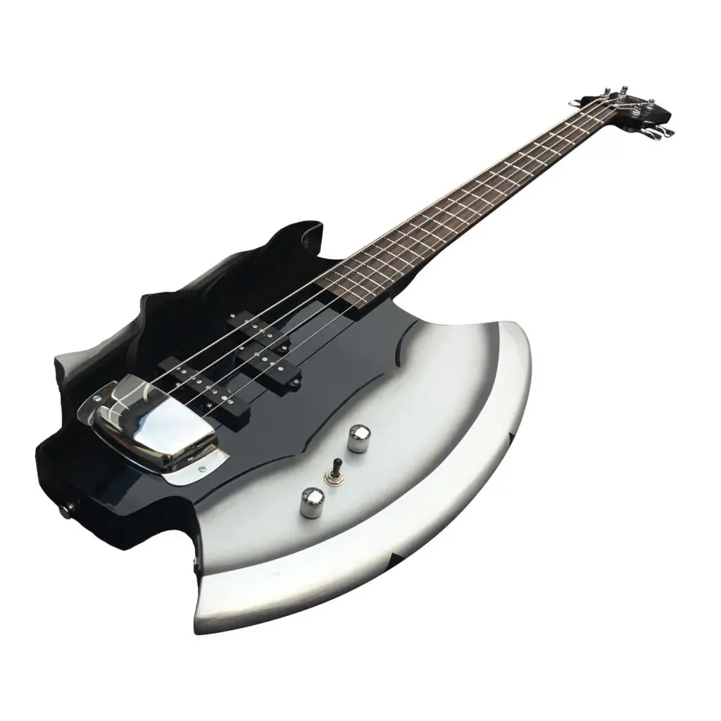 Флюоресцентная 4-струнная электрическая бас-гитара с крышкой моста | Спорт и