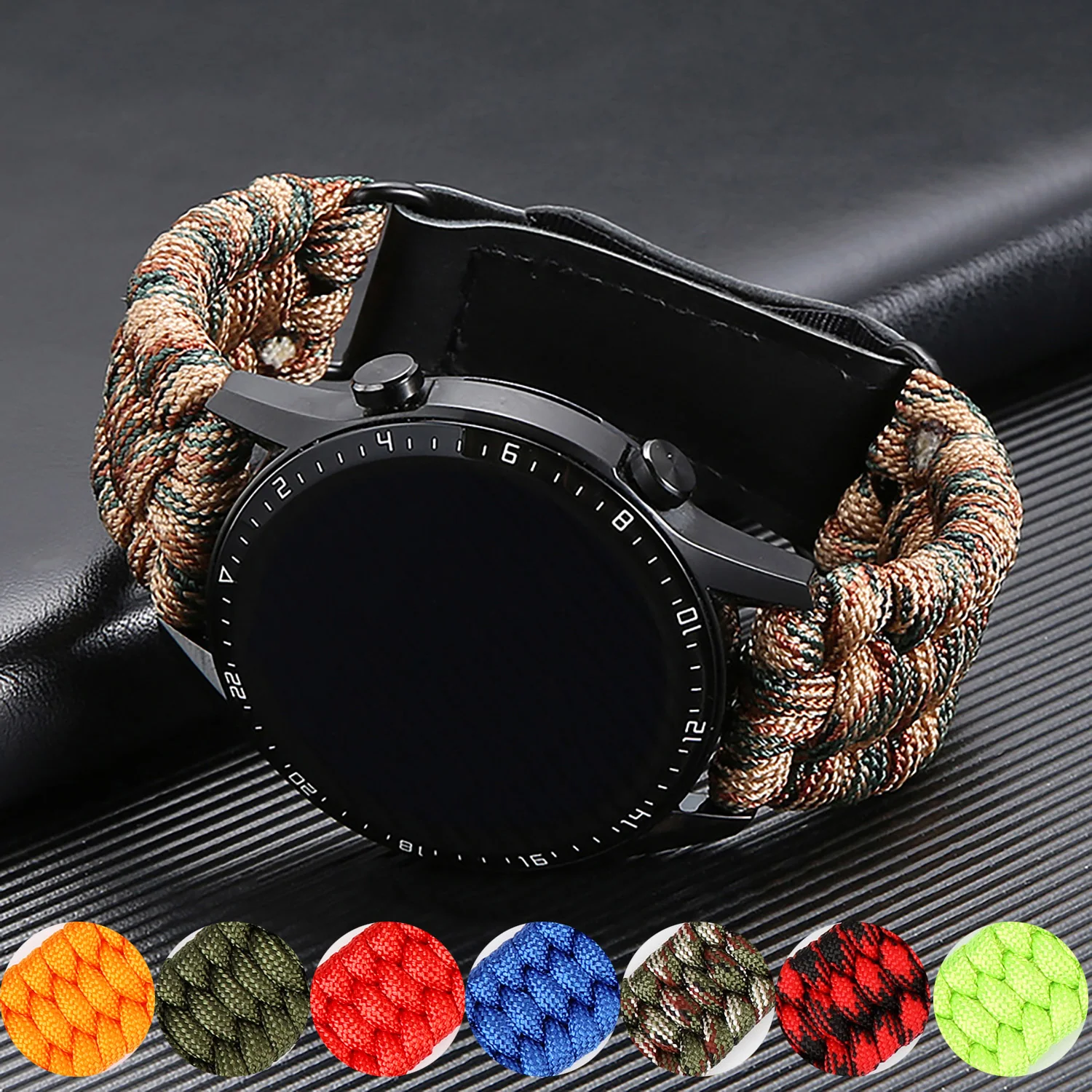 

20mm Band For Samsung Galaxy Watch 4 3 Classic 5 44 40 mm 46 45mm Pro Nylon Bracelet Huawei GT 2 Strap 22mm Garmin Fenix 7 6 6S