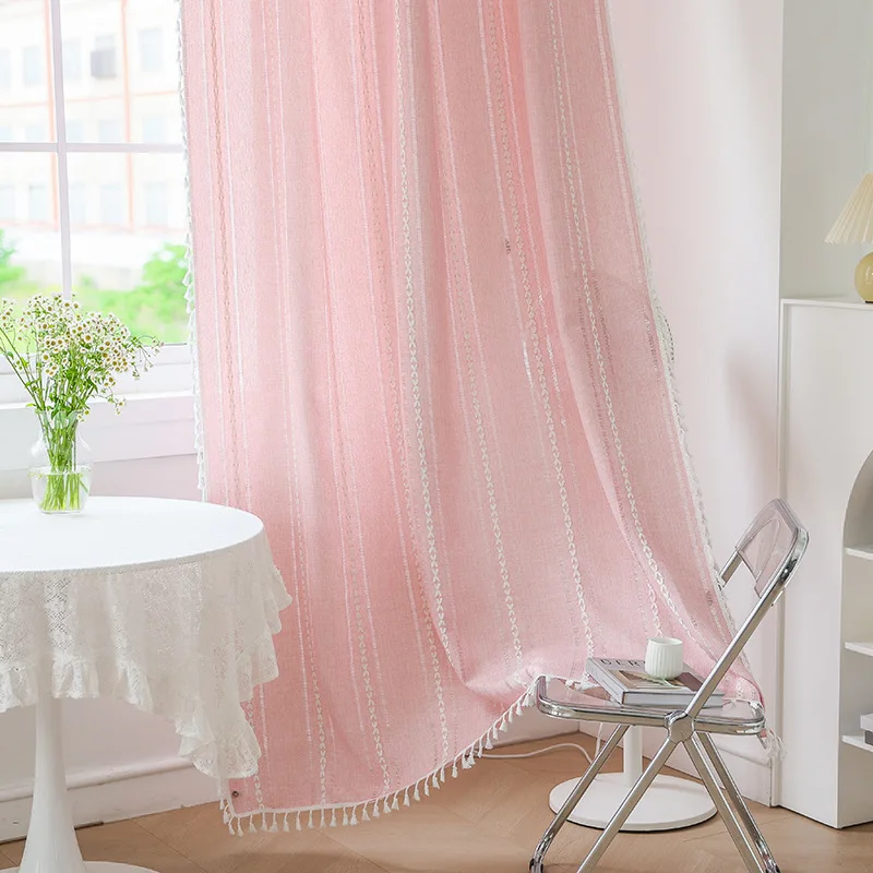 

Полупрозрачные шторы из хлопка и льна для кухни, спальни, гостиной