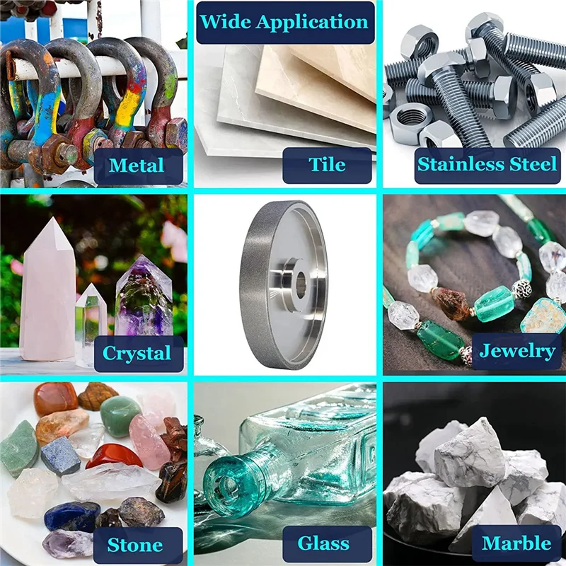 Шлифовальный круг CBN диаметр 6 дюймов x шириной 1 дюйм с оправкой 1/2 дюйма алмазный