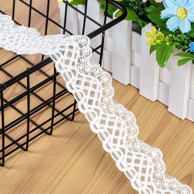 Отделка из кружевной ткани для DIY декоративная вышивка лента шитья свадебного