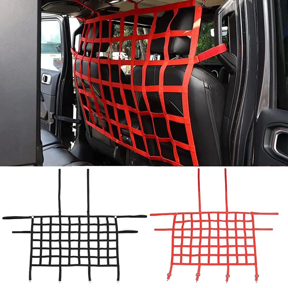 

Изоляционная сетка для багажника заднего сиденья автомобиля, защитный разделитель для собак, защитная сетка для вождения для Jeep Wrangler JK JL JT 2007-2023