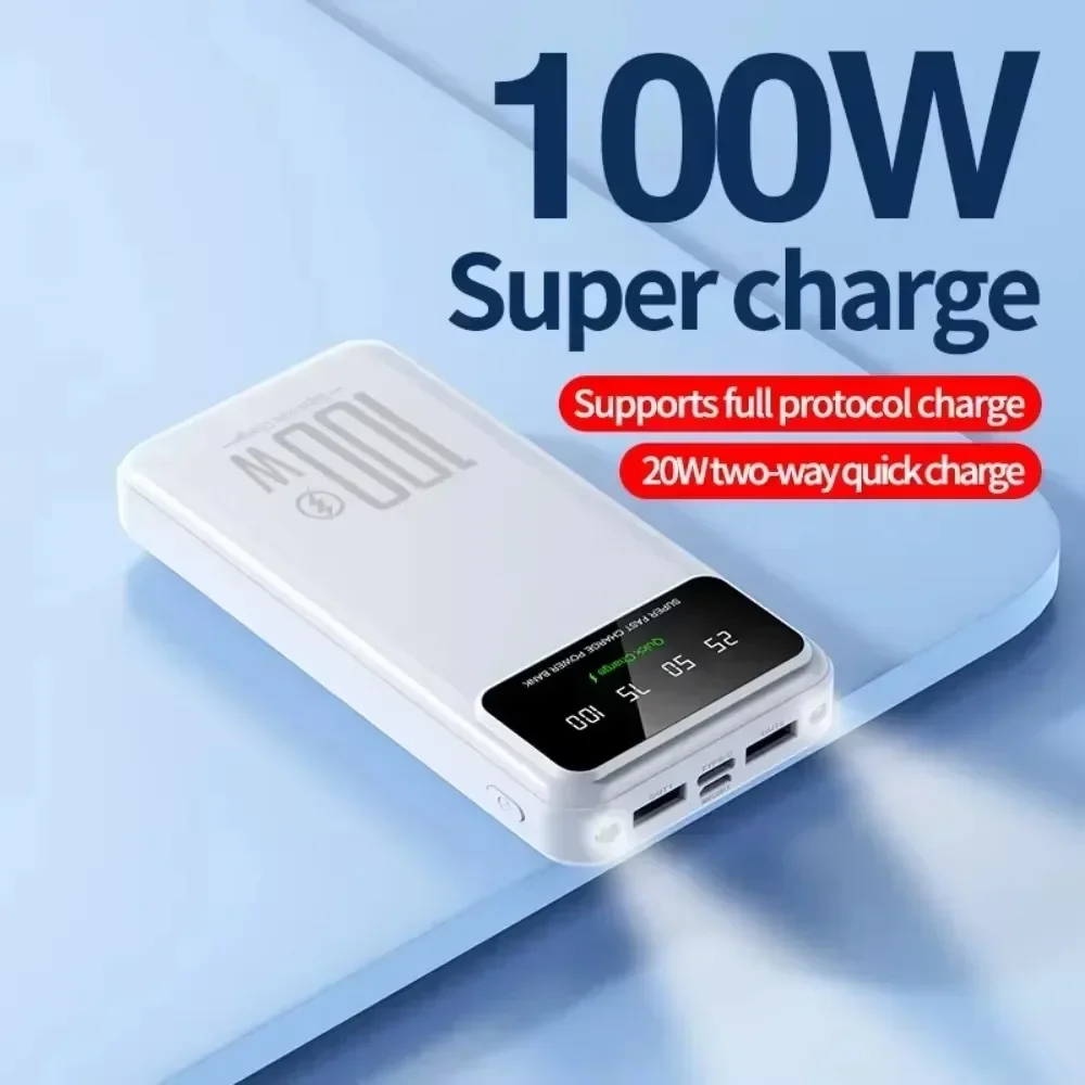 Фото Портативное зарядное устройство Power Bank 50000 мАч, высокая емкость, быстрая зарядка 100 Вт, аварийный источник питания для iPhone и Huawei №4