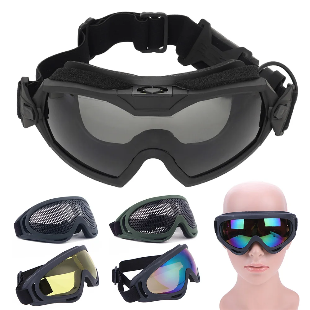 

Sports Anti-fog Hunting Eye Tactical Safety Eyepieces Goggles Glasses Tactical Anti-skid Scratch-resistant Protection Eyewear