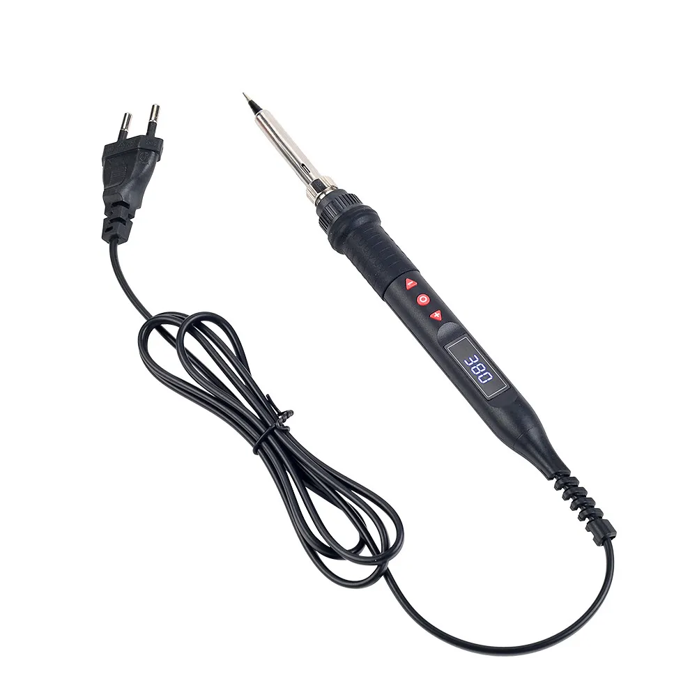 Электрический паяльник JCD 80 Вт с цифровым ЖК-дисплеем, регулируемой температурой и переключателем, портативный паяльник 220 В/110 В, сварочные инструменты s908u
