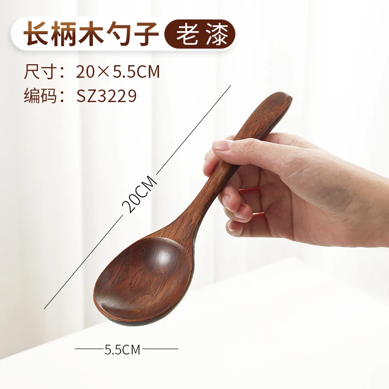 

Оригинальная большая ложка для супа Kamehameha, искусственная ложка для дома, ресторана, ложка из натурального дерева для еды