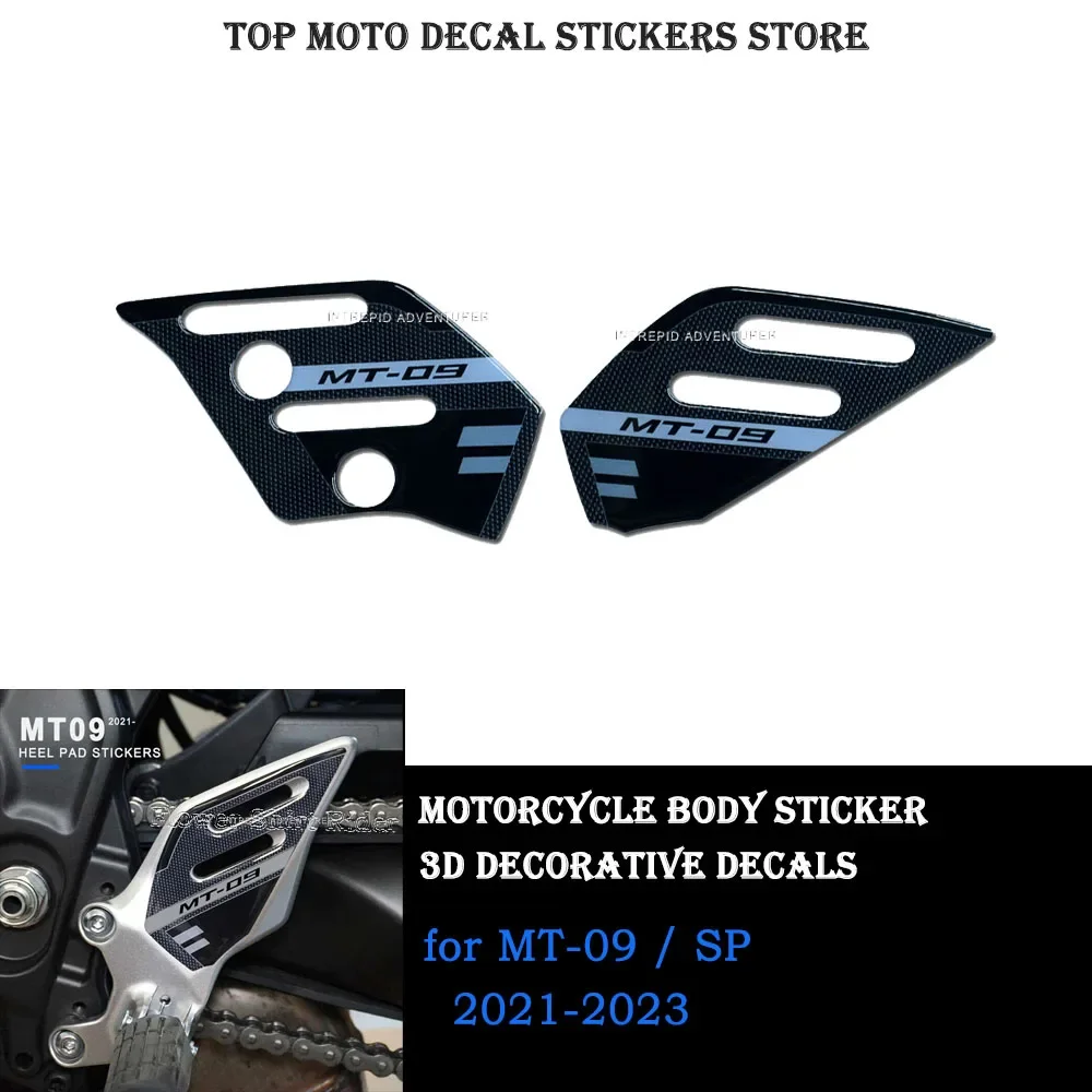 

Motorcycle 3D Resin Stickers Guards Heel Pad for Yamaha MT-09 Mt09 Sp 2021-2023 Waterproof and scratch-resistant stickers