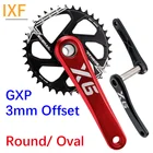 IXF X6 GXP кривошипная система MTB велосипед Алюминий 3 мм офсетная звезда круглая овальная для Sram кривошипная прямая установка X9 X0 XX1 X01 DUB 170 175