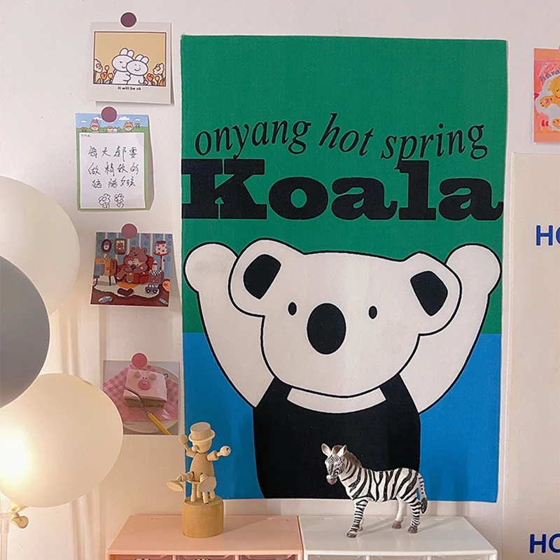 Мультяшный настенный гобелен кавайный Декор для комнаты прикроватный подвесной