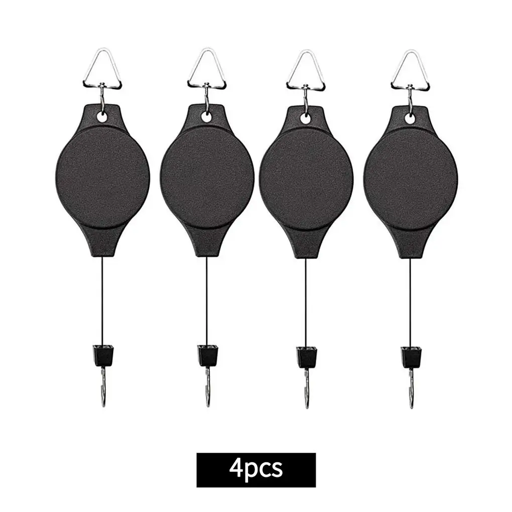 

4 шт. Выдвижной крюк для растений подъемный подвесной горшок вешалка для растений подвесные шкивы для Висячий цветочный горшок кормушка для птиц