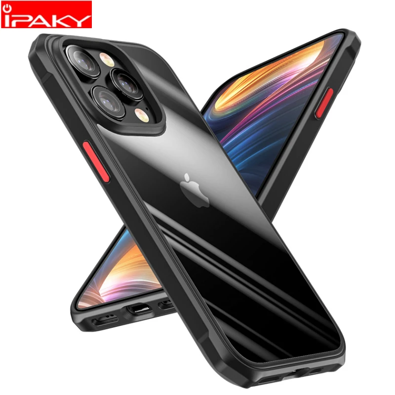

Чехол для iPhone 14 13 12, Чехол IPAKY 14 Pro 14 Plus, противоударный чехол контрастных цветов с кнопками для iPhone 12 13 14 Pro Max, чехол