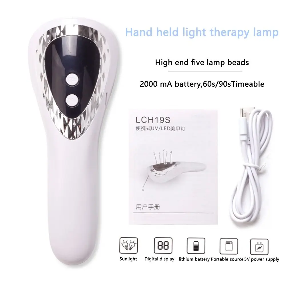

Portable Portability Rechargeable Nail Art Tool Phototherapy Machine Manicure Nail Dryers Single Finger Curing Lamp