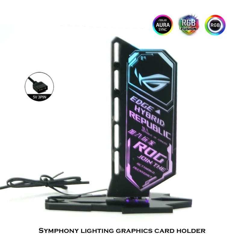 

GPU Bracket Vertical MOD Video Card Holder,5V AURA Colorful Support PC Game cabinet Chassis WaterCooler Black /White