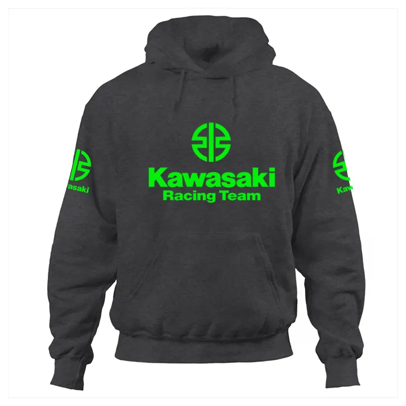 Фото Kawasaki логотип мотоцикла 202, весна/лето, новинка Y2K, модная тенденция, мужская толстовка с капюшоном, спортивная одежда для спорта на открытом воздухе, женская толстовка с капюшоном №4