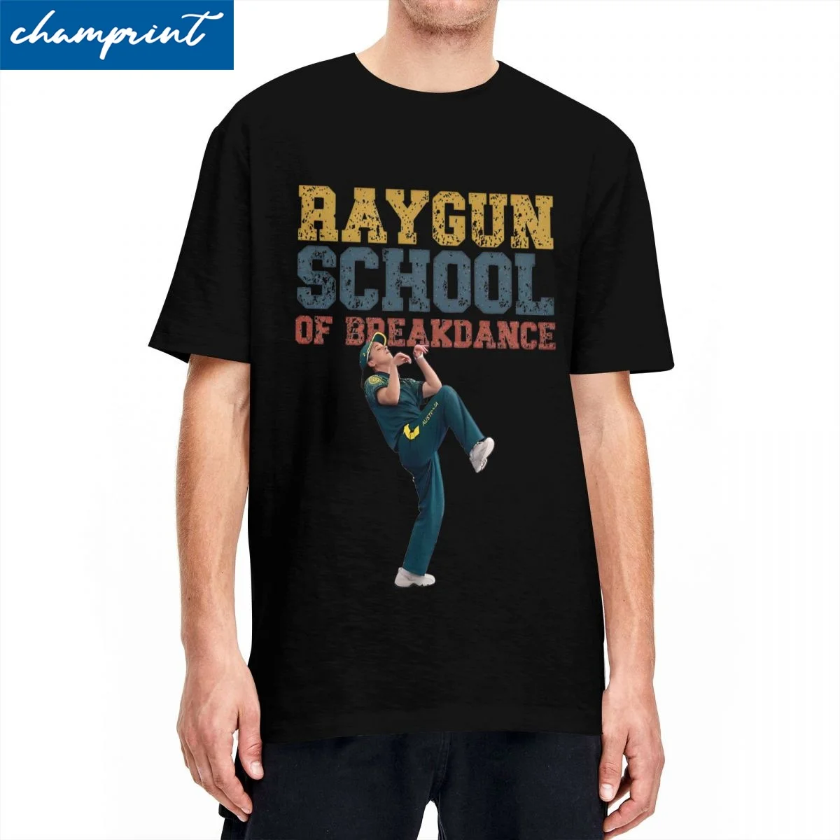 Мужские и женские футболки Raygun уникальная хлопковая Футболка с вырезом лодочкой