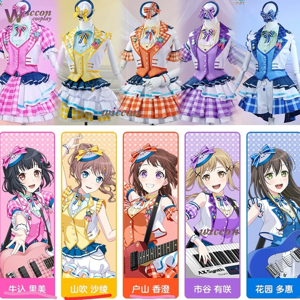 Фото Новое женское платье для косплея BanG Dream Tae Hanazono Arisa Ichigaya Rimi Ushigome, наряд для Хэллоуина и карнавала №1