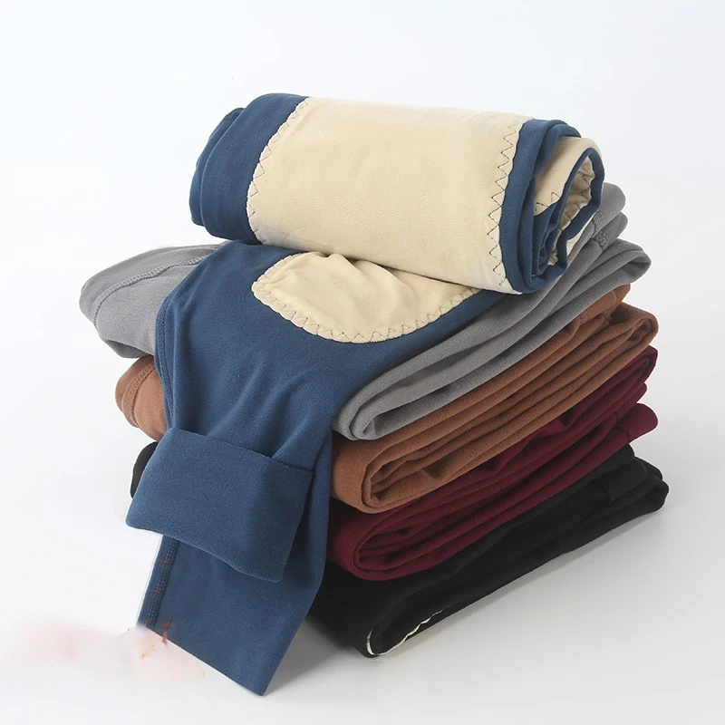 Men Women Fleece Underpants Winter Warm Thermal Underwear Slim Fit Long Johns Male Legging Tight Bottoming Trousers