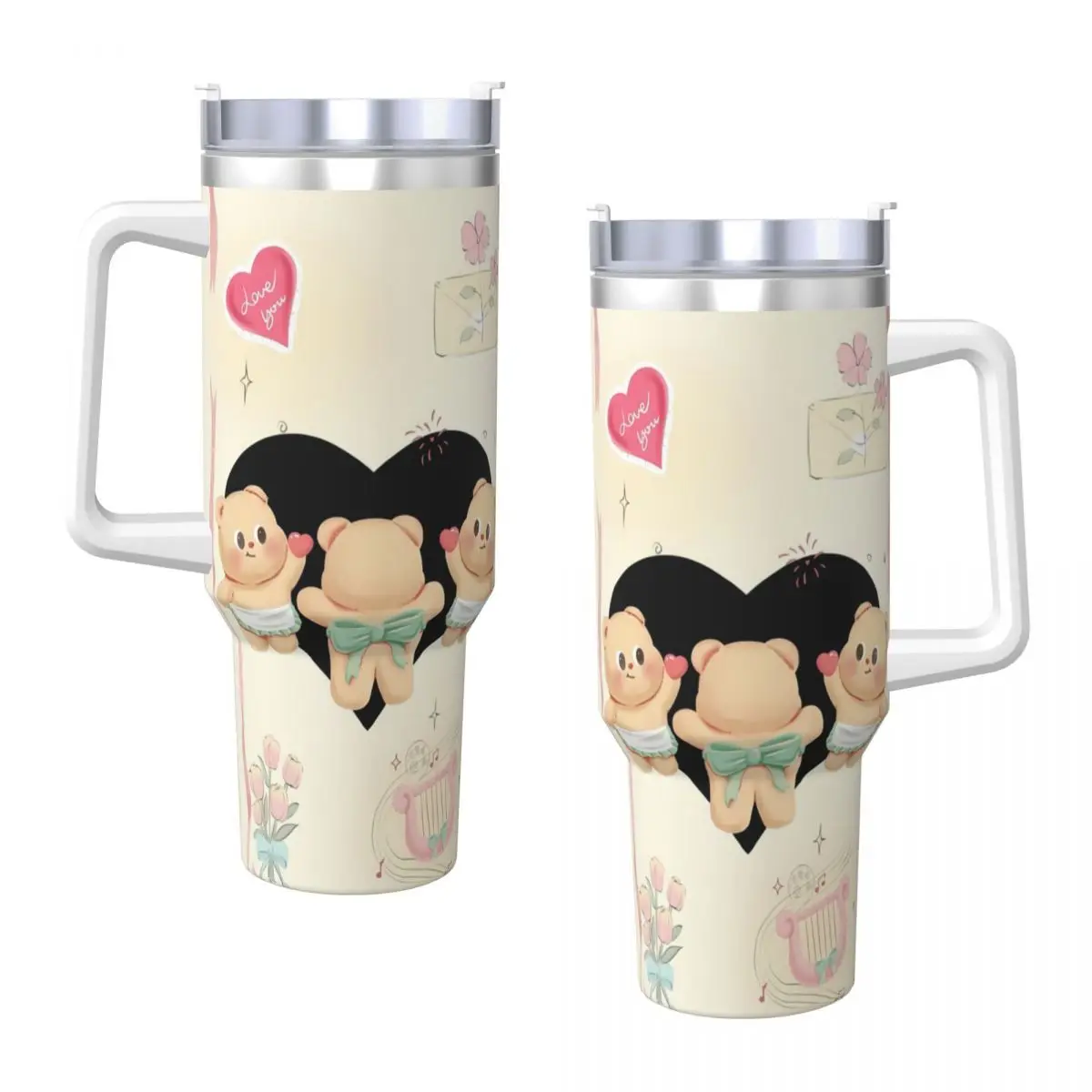 Стакан из нержавеющей стали B-Butters кружки с медведями чашка соломинкой дорожная