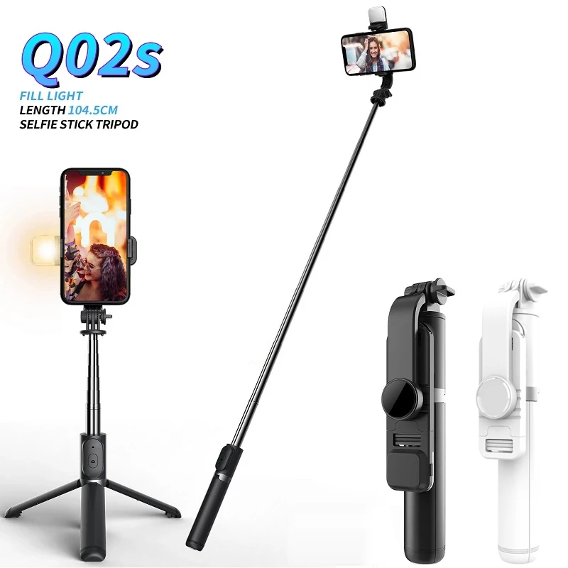 

Bluetooth беспроводная селфи-палка, мини-штатив, раздвижной монопод с заполсветильник и дистанционным затвором для IOS, Android, телефона, видео, живы...
