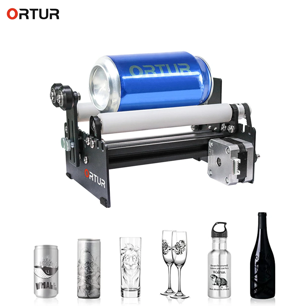 Ortur Y-axis Rotary Roller with Separable Support Compatible 100% Of Laser Engraver Aufero Upgraded Stereoscopic Engraving Tools