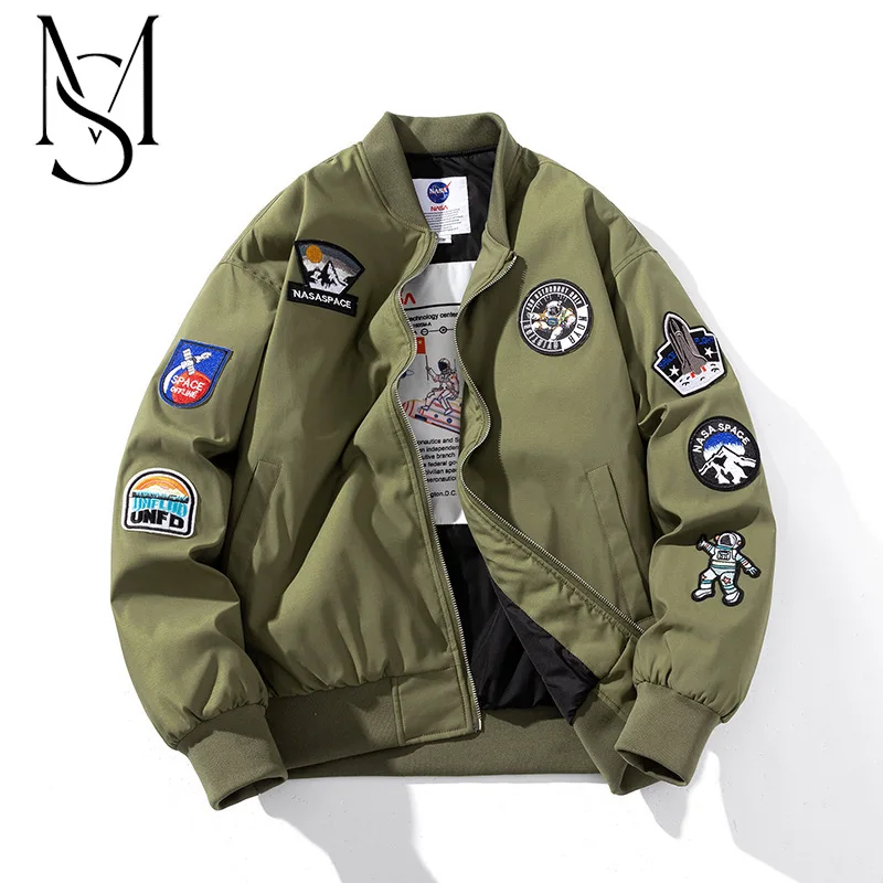 

Весенне-осенний сезон тонкий Летающий костюм мужская бейсбольная куртка с вышивкой пальто для женщин Молодежная Студенческая трендовая ку...