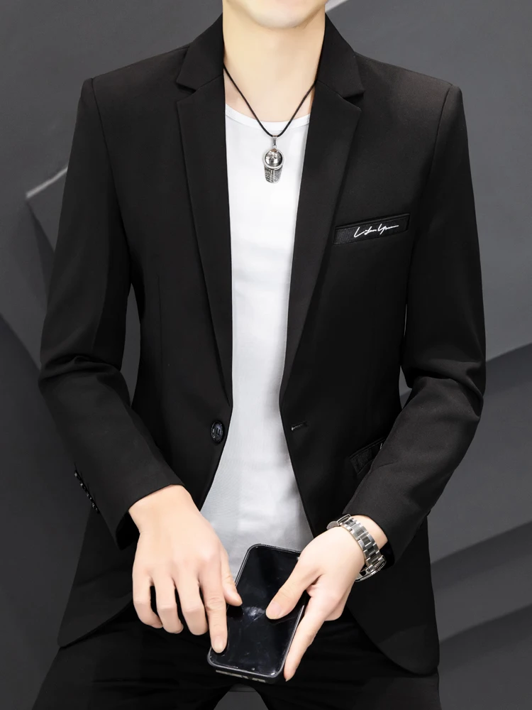 Новинка Весна 2024 корейский облегающий маленький костюм Sle деловая верхняя одежда