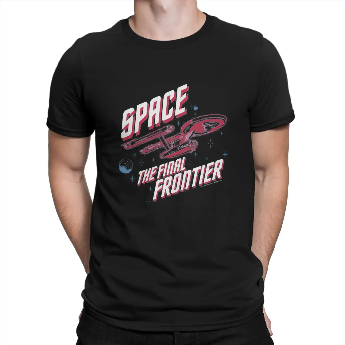 

Stars Trekes Science TV Final Frontier Sketch Tshirt Graphic Men Tops Vintage Punk Summer Polyester Clothes Harajuku T Shirt