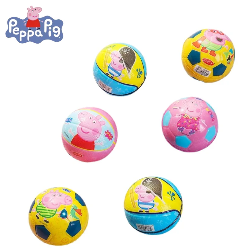 

Peppa Pig Series Peppa George Animation Cartoon Bouncy Ball Solid Mini Early Education Children's Ball Small Basketball Soccer