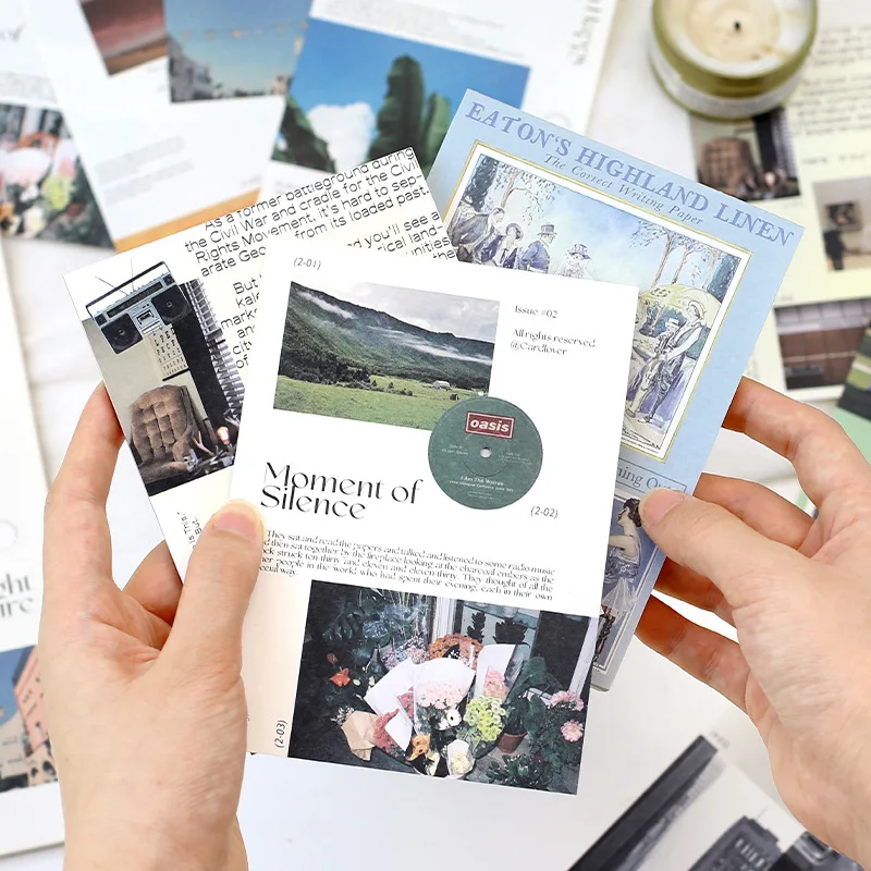 

50 Sheets Retro Hand Account Message Decorative Paper Bookmark Office Accessories Scrapbooking Material Notepad