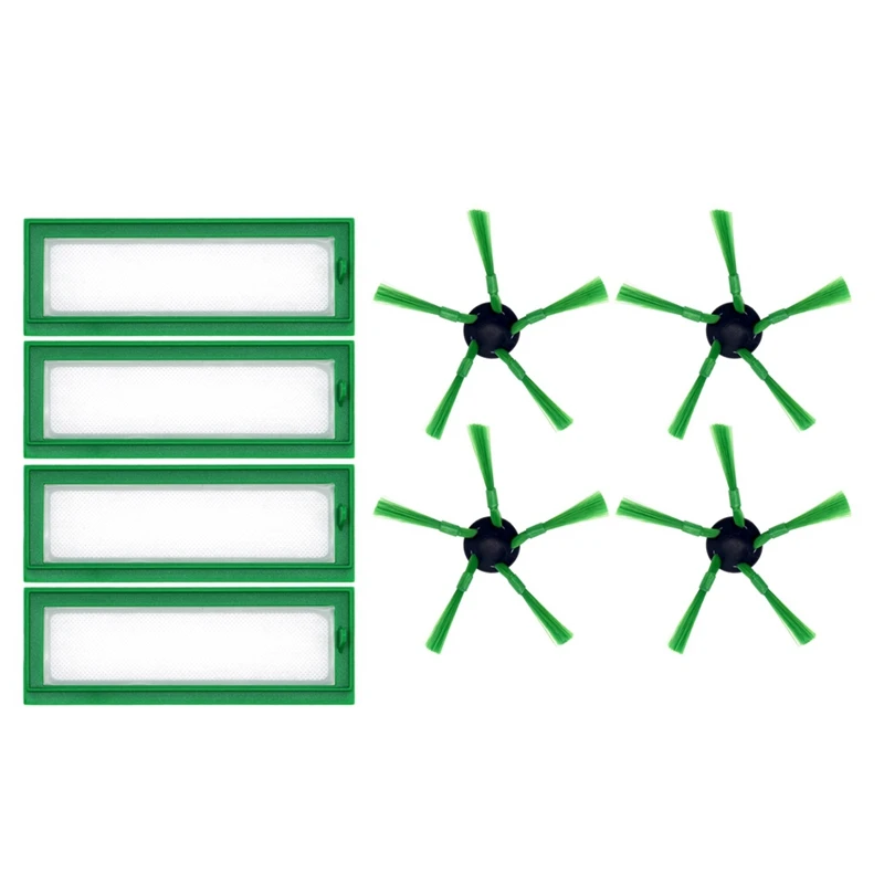 

EAS-8Pcs HEPA фильтр, боковая щетка запасная деталь для пылесоса Vorwerk Kobold VR200, аксессуары для уборки дома