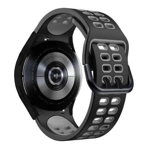 Cinta de silicone para o relógio de galáxia Samsung 4 5 6 7 40mm 44mm 45mm Sport Bread Bandband para assistir 6 4 Classic 47mm 43mm 46mm
