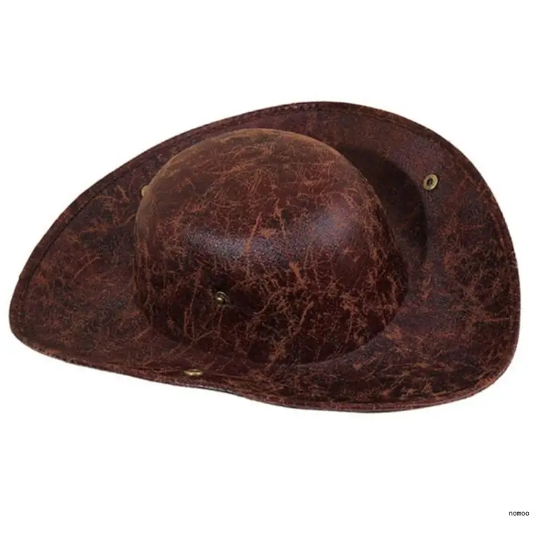 Пиратская шляпа из искусственной кожи костюмная на Хэллоуин шляпа-треуголка в