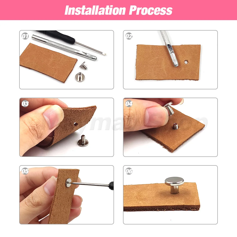 10 комплектов металлический винт с заклепками для ногтей в Чикаго двойной