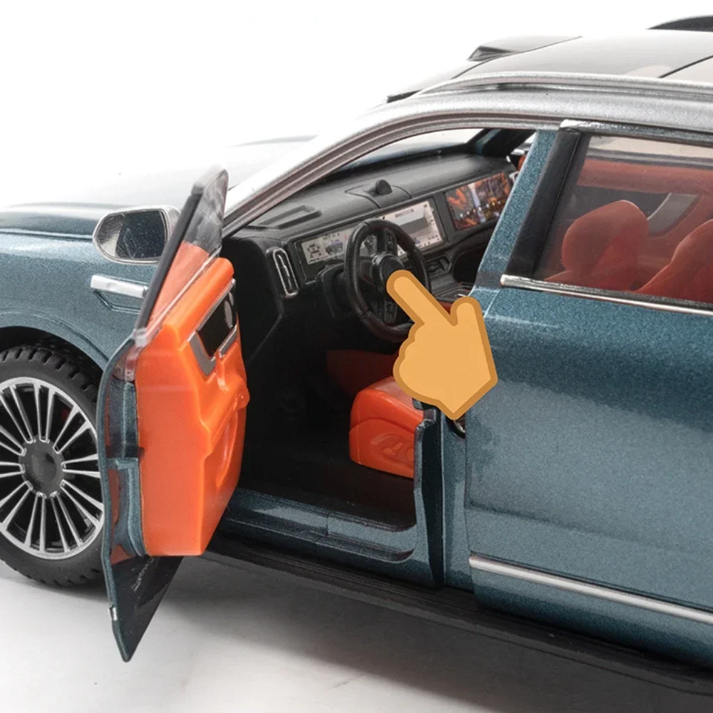 Литая модель автомобиля AITO M9 1:24 из сплава игрушки колесо тянущаяся резиновая