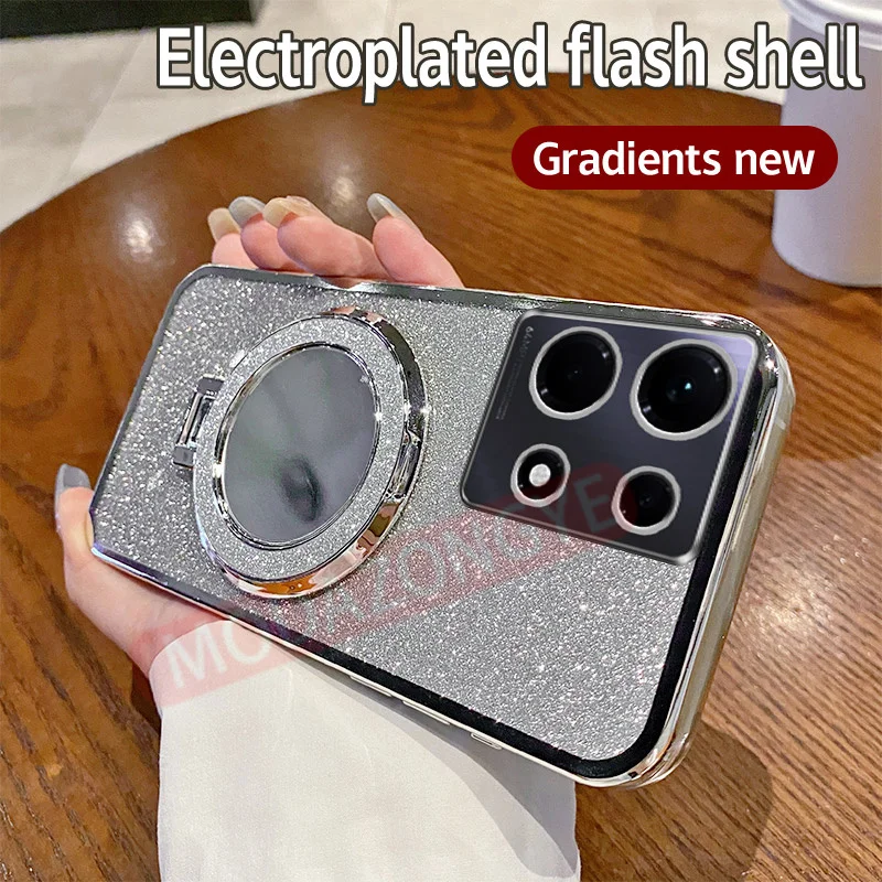 Для Infinix Note 30 5G чехол мягкий силиконовый гальванический TPU X6711 для телефона с