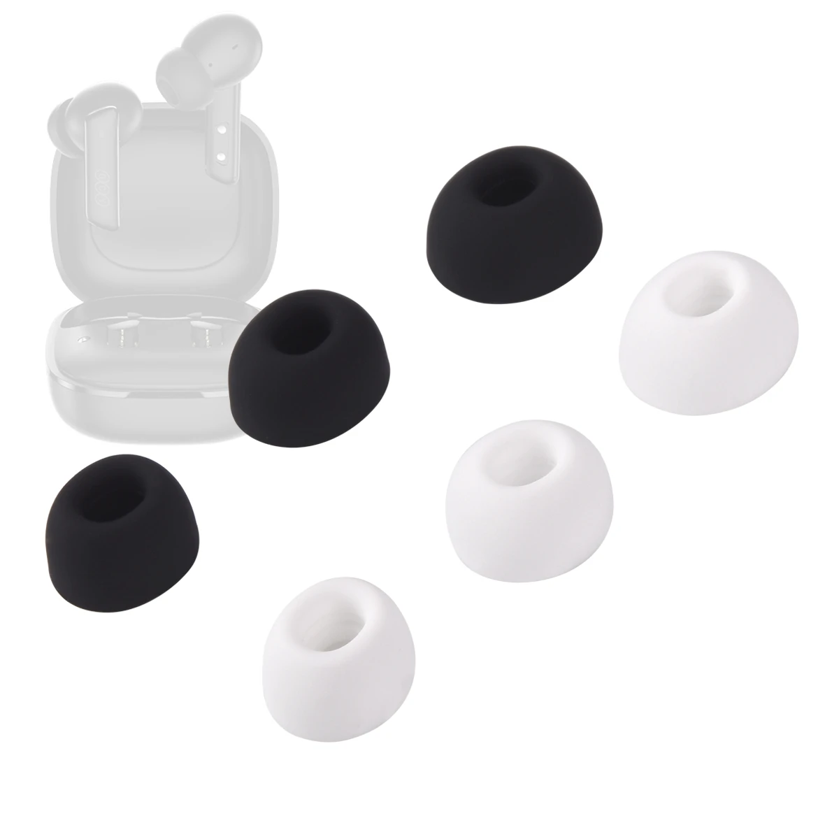 

6Pcs Silicone Ear Tips for QCY HT05 ANC TWS Earbuds Eartips for OPPO Enco Air 2 Pro Ture Wireless Tips Oval Mouth Earplugs