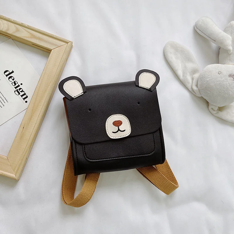 

10 Colors Children'S Cartoon Bear Backpack Lightweight Waterproof PU Leather School Bag Girls Cute Wern Mini Backpack