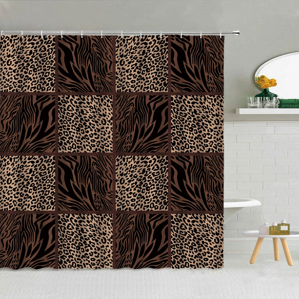 

Cheetah Shower Curtain ClassicLeopard Pattern Woman Gift Bathroom Decor Waterproof Fabric Curtains Valentine's Day
