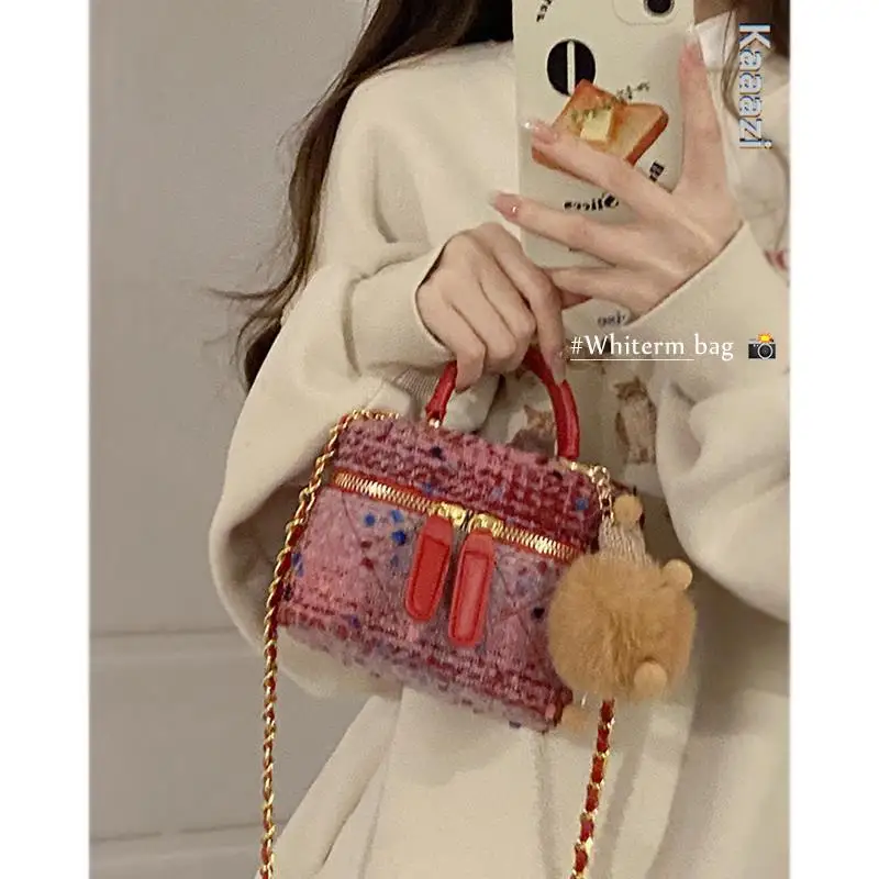 

Женская сумочка, новинка 2023, модные милые ромбовидные Сумки на цепочке, универсальная сумка-мессенджер, сумка на плечо, роскошные дизайнерские кошельки