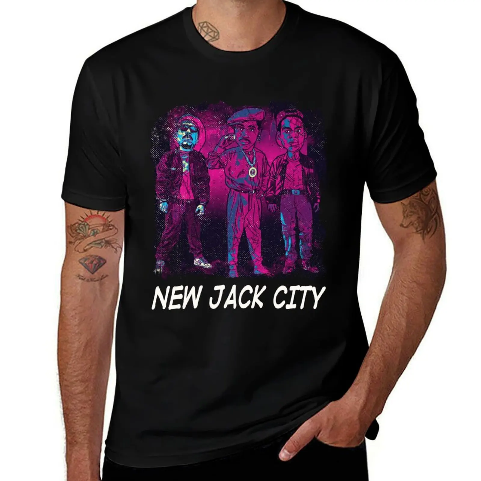 Фото Футболка In Awe of New Jack City, повседневная базовая футболка с коротким рукавом №1