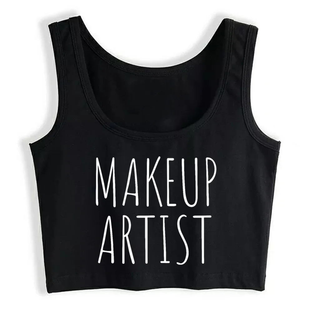 

New Crop Top Women Makeup Artist Cosmetic Industry Apparel Harajuku Emo Aesthetic Grunge Tank Top Female Clothes