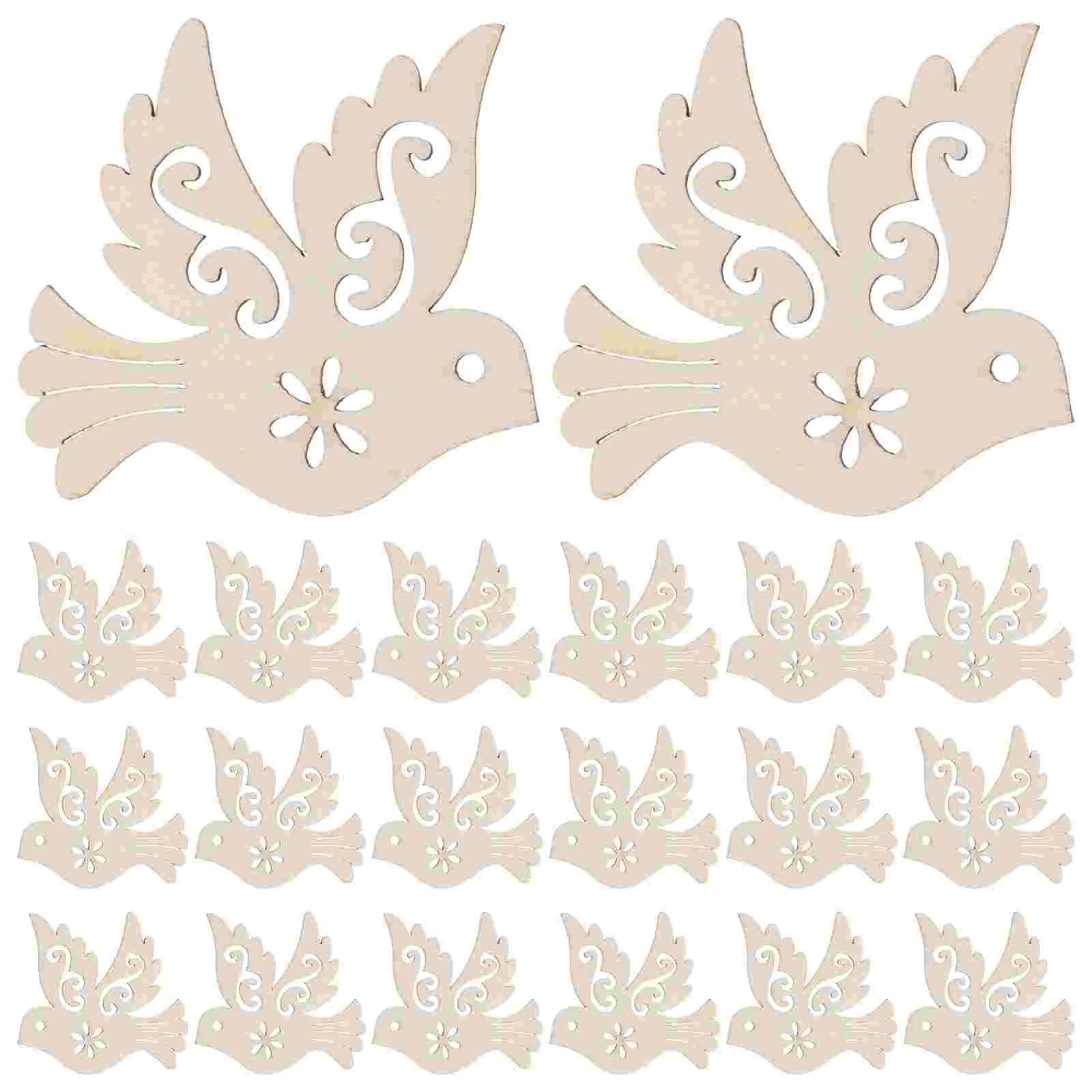 50 шт. аксессуары для птиц голубь мира деревянные подвесные украшения