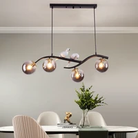 modern art sculpture bird restaurant chandelier ceiling decorative lighting household branch shaped glass ball chandeliercd